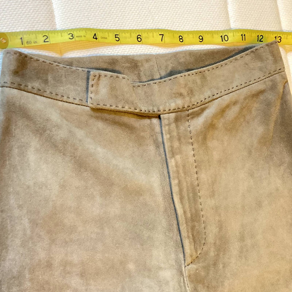 RALPH LAUREN Black Label Lamb Suede Leather Pants - Picture 11 of 14